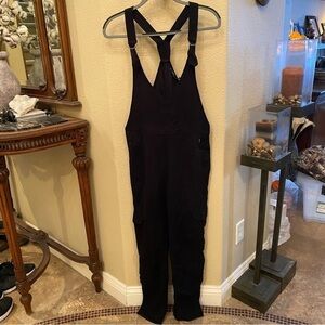OBEY Women Black Jett Skinny Cargo Overall Size 27